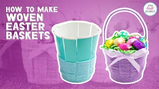 Mini Easter Basket Craft | DIY Paper Cup Woven Easter Baskets