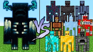 Warden vs Extra Golems Army | Sculk Mobs and Every Golems in Minecraft