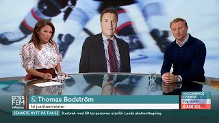 Bodström: ”Slagsmål i en hockeymatch är ett brott”  | Malou Efter tio | TV4 & TV4 Play