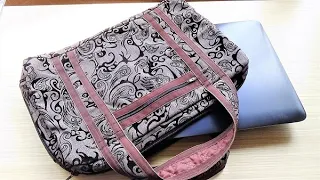 #DIY/ СУМКА для НОУТБУКА СВОИМИ РУКАМИ/ МК/ DIY bag/ DIY包