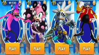 Sonic Dash - Sir Galahad vs Panda Amy vs All Bosses Zazz Eggman All New Characters Unlocked