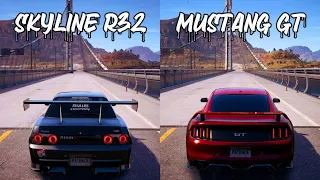 NFS Payback - Nissan Skyline R32 vs Ford Mustang GT - Drag Race