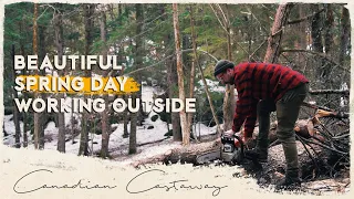 Beautiful Spring Day Working in the Wilderness | CanadianCastaway ASMR