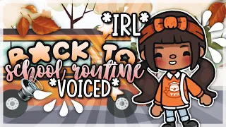 BACK TO SCHOOL MORNING ROUTINE! ✏️ *IRL* || 🔊 VOICED || Toca Boca Roleplay