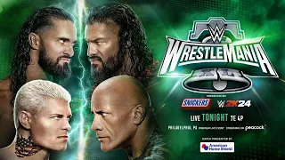 WRESTLE MANIA 40 - OFFICIAL MATCH CARD (NIGHT ONE AND TWO)