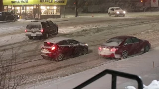 Colorado Springs, CO Cars Struggle Up Steep Hills during Heavy Snow - 2/23/2019