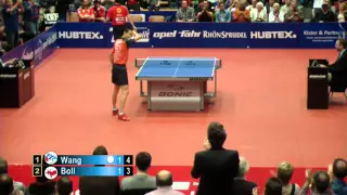 Fulda vs  Düsseldorf, Wang vs  Boll   TTBL 2014 15