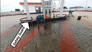 Island Safety Guard Lagaya Gaya || Petrol Pump Work || Indian Oil Petrol Pump || #dharmjeetindian