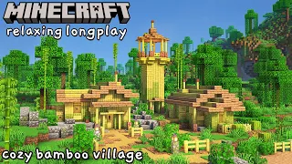 Minecraft Relaxing Longplay - Cozy Bamboo Village (No Commentary) [1.20 Snapshot]