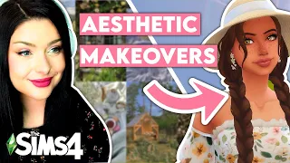 Random Aesthetic CC Makeovers in The Sims 4 // Sims 4 CAS Challenge