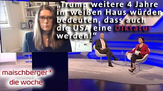 Mary L. Trump und Politologe Stephan Bierling bei maischberger. die woche 14.10.2020