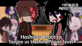 Hashiras React to TANJIRO VS HASHIRA POWER LEVELS || Demon Slayer