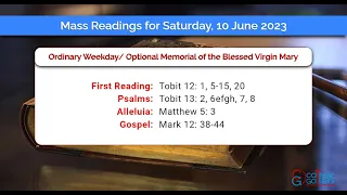 Catholic Mass Readings in English - June 10 2023