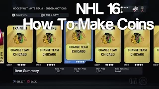 NHL 16 HUT Tips and Tricks : HOW TO MAKE COINS