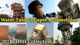 Water Tank Collapse & Demolition | Cooling Tower Demolition Compilation