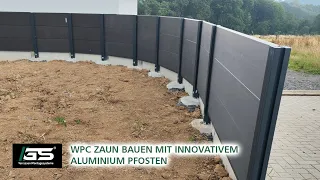 ZACALU Zaunsystem: WPC Zaun mit innovativem Aluminium Pfosten selber bauen