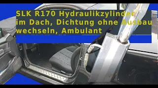 Mercedes SLK R170, Hydraulikzylinder im Dach, Dichtung ohne Ausbau   wechseln.