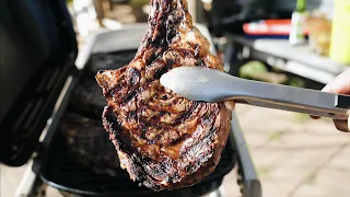 Grilled Ribeye Steaks on the Weber Traveler | Asparagus | Corn | Weber Genesis