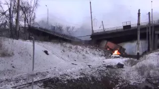 Донецк. Взорван Путиловский мост Украина!