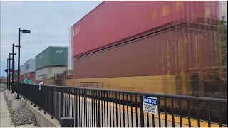 BNSF Stack Train Goes Into Emergency! STOPS!!