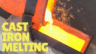 MELTING CAST IRON  WITH PROPANE AT HOME - 1300°C+  Devil-Forge