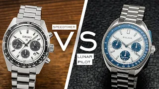 Two Of The Best Chronographs Under $1,000 Compared - Seiko Speedtimer vs. Bulova Lunar Pilot