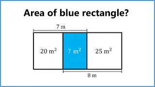 Find the area of the middle rectangle