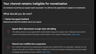 (PLEASE WATCH) it's over. | youtube monetization appeal denied.