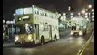 Mass last bus departure, Sheffield 1983 (SouthYorkshire PTE)