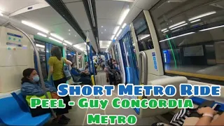 Montreal Metro Ride ll Peel to Guy Concordia Metro