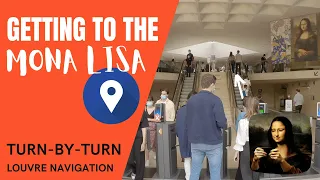 [4K] How to get to the Mona Lisa inside the Louvre full walk with turn-by-turn directions navigation