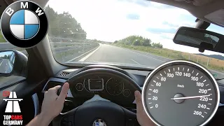 2012 BMW F30 318d SEDAN POV ACCELERATION TOP SPEED ON GERMAN AUTOBAHN 🔥