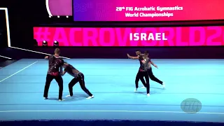 Israel (ISR) - 2022 Acrobatic Worlds, Baku (AZE) - Dynamic Qualification  Men's Group