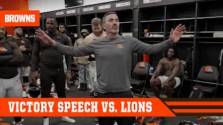 Kevin Stefanski's Victory Speech vs. Lions | Cleveland Browns