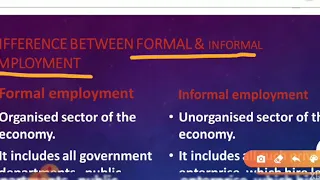 Formal & Informal sector employment Indian Economic development Unit-7 class-12