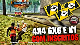 🔥 SALINHA 4X4 6X6 E X1 DOS CRIAS COM INSCRITOS 🔥 SALAS PERSONALIZADAS SÓ AQUI 🔥 FREEFIRE - AO VIVO 🔥