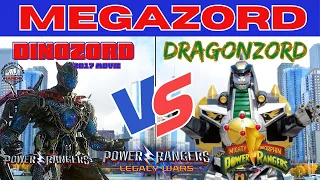 Power Rangers Legacy Wars | Dino Megazord 2017 Movie Vs Dragonzord