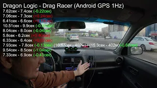 Замер разгона с помощью Drag Racer (Android GPS 1HZ)