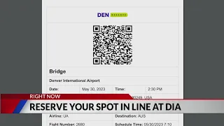 How to reserve a spot in the security line at DIA