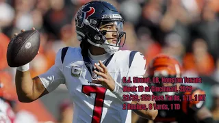 C.J. Stroud Week 10 Every Drop-back, Pass, and Run Houston Texans at Cincinnati Bengals NFL 2023