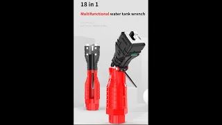 Folding 18 in 1 multifunctional water pipe double end wrench