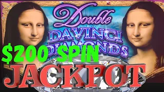 💎 DOUBLE DAVINCI DIAMONDS 💎 $200 a spin High Limit Double Davinci HUGE Jackpot & Bonus!!!!!!!!!!