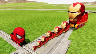 Big & Small Choo-Choo Charles Iron Man vs CURSED Train Thomas with Triple Head | BeamNG.Drive