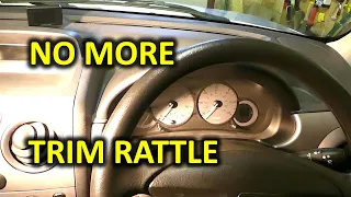 How to fix car trim or dashboard squeak and rattle noises