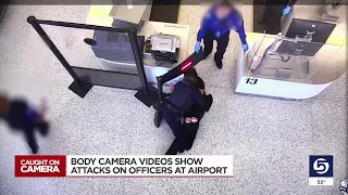 SLC police release videos showing airport officers being assaulted