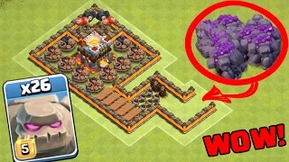 CLASH OF CLANS - СУПЕР МЕГА ФАН АТАКА ГОЛЕМАМИ! САМАЯ ЖИВУЧАЯ АРМИЯ!