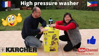 Karcher K4 Power Control. High Pressure Washer. Unboxing and test.