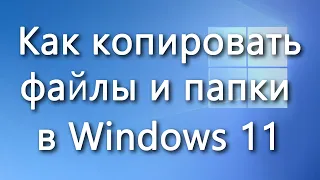 Как копировать файлы и папки в Windows 11