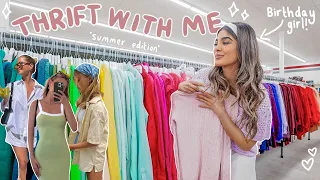 THRIFT WITH ME for my BIRTHDAY! *gifting myself a new wardrobe*
