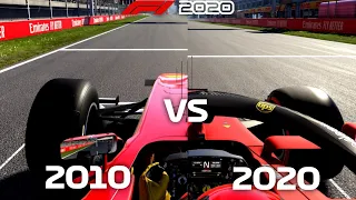 2010 Ferrari vs 2020 Ferrari Side by Side Comparison | F1 2020